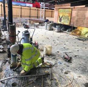 Core drilling works completed at Palace Theatre, London